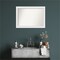 Blanco White Non-Beveled Custom Framed Bathroom Vanity Wall Mirror